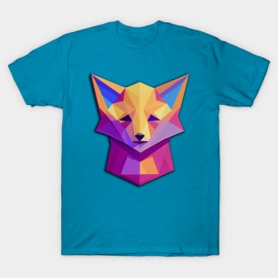 Colorfull low-poly isometric Fox T-Shirt